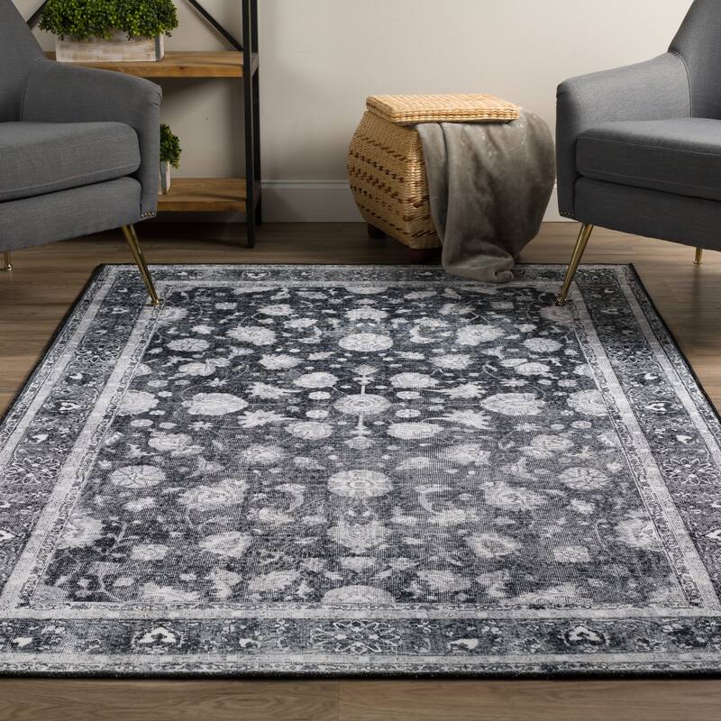 Addison Kensington Casual Vintage Non-skid Area Rug