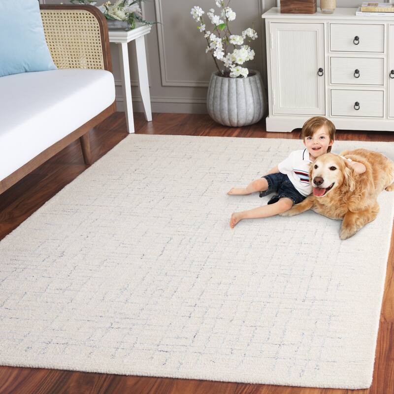 SAFAVIEH Handmade Ebony Bodhild Modern & Contemporary Wool Rug