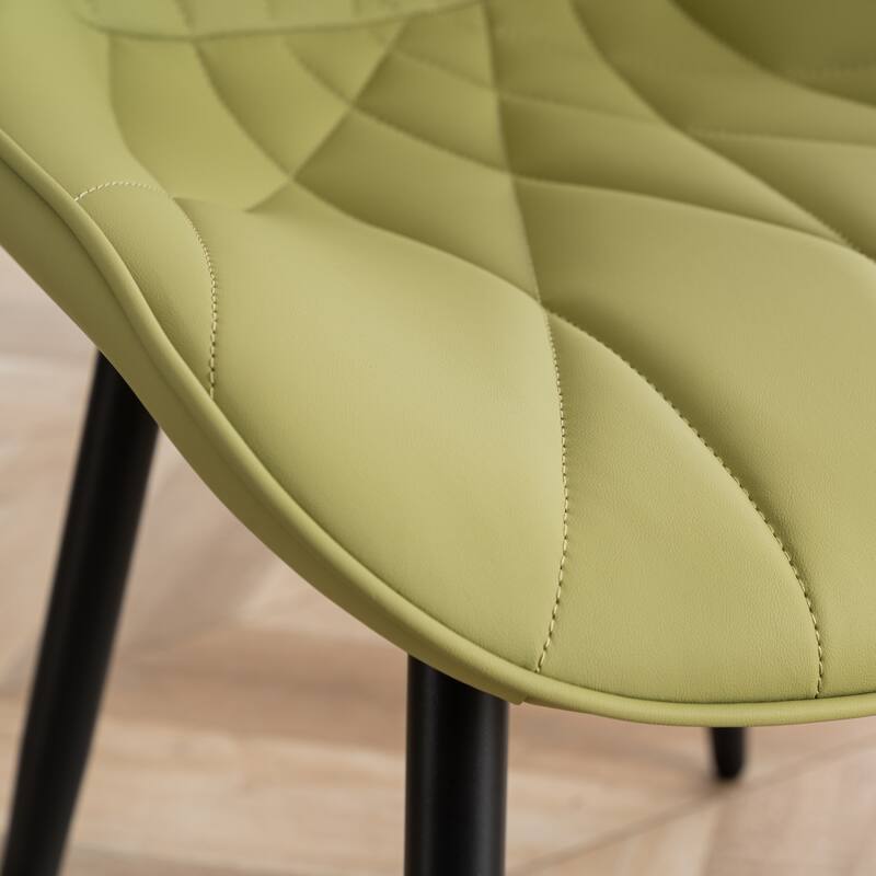 Modern Dining Chairs Set of 2 with Curved Backrest