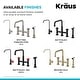 preview thumbnail 101 of 165, Kraus Urbix Industrial Solid Brass Kitchen Faucet
