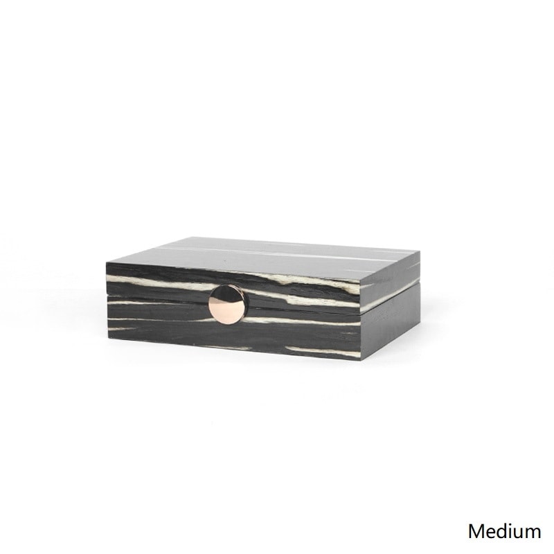 Floralgoods Wood Grain Pattern Black Round Button Jewelry Box Overstock 27105314 Small