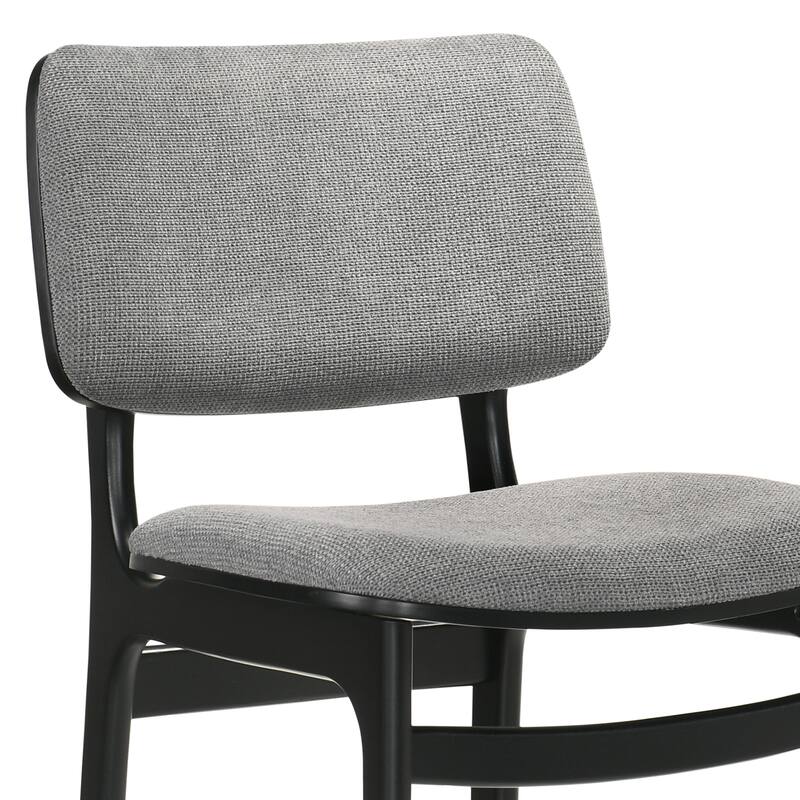 Lima Mid-Century Modern Wood Upholstered Dining Chairs - Set of 2