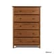 preview thumbnail 5 of 20, Grain Wood Furniture Shaker 5-drawer Solid Wood Chest
