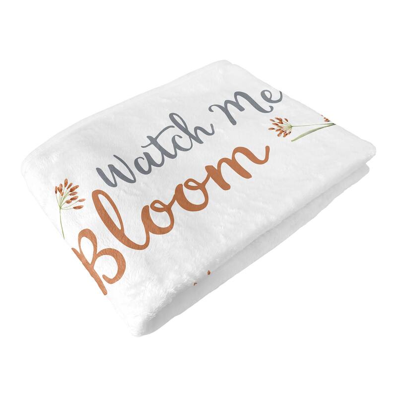 Sweet Jojo Designs Boho Floral Garden Flower Collection Girl Baby Monthly Milestone Blanket Green Watercolor Bohemian Wildflower