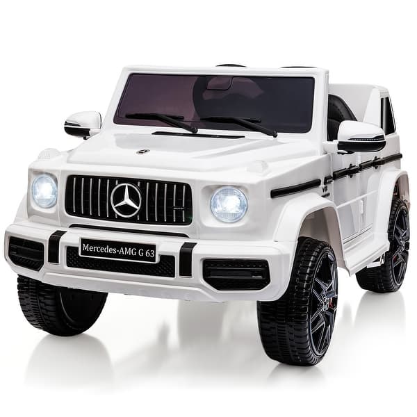 slide 2 of 18, 12V Kids Ride on Car, Licensed Mercedes Benz G63 White