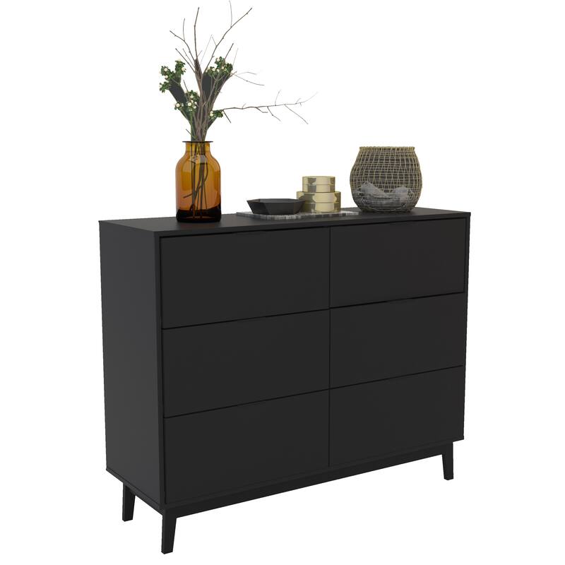 Polifurniture Victoria Modern 6 Drawer Double Dresser