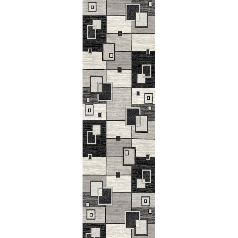 HomeRoots Geometric Modern Runner Area Rug