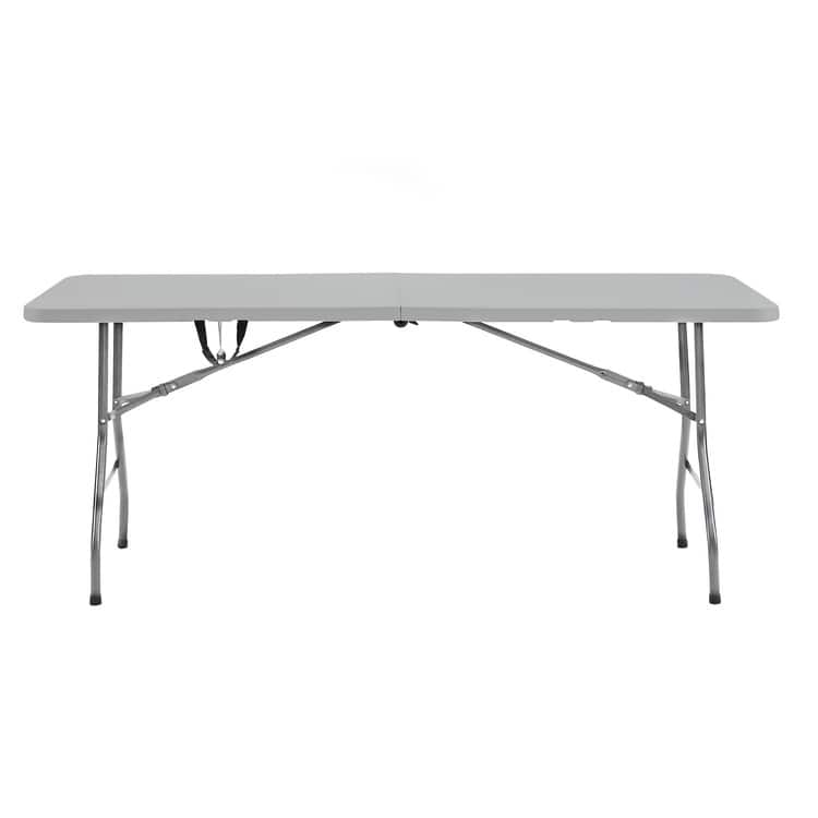 Portable Folding Rectangle Table – Collapsible Resin Foldable Table – Multipurpose Fold-Up Plastic Table - 6ft/Rectangle Table
