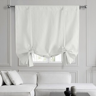 Exclusive Fabrics Dune Textured Solid Cotton Tie-Up Window Shade (1 Panel)