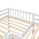 preview thumbnail 20 of 22, Wood Twin Size L-Shaped Loft Kids Bed Frame with Ladder, 2-Built-in Desks, No Box Spring Required, Easy to Assemble, Grey