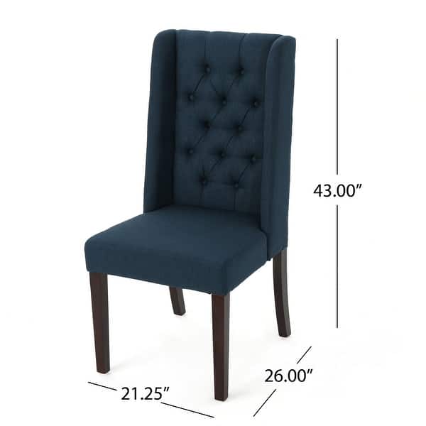 dimension image slide 1 of 7, Blythe Tufted Dining Chair (Set of 2) by Christopher Knight Home