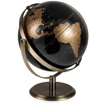 Costway 9-Inch Metallic Black World Globe 720° Rotating Earth Globe - See Details