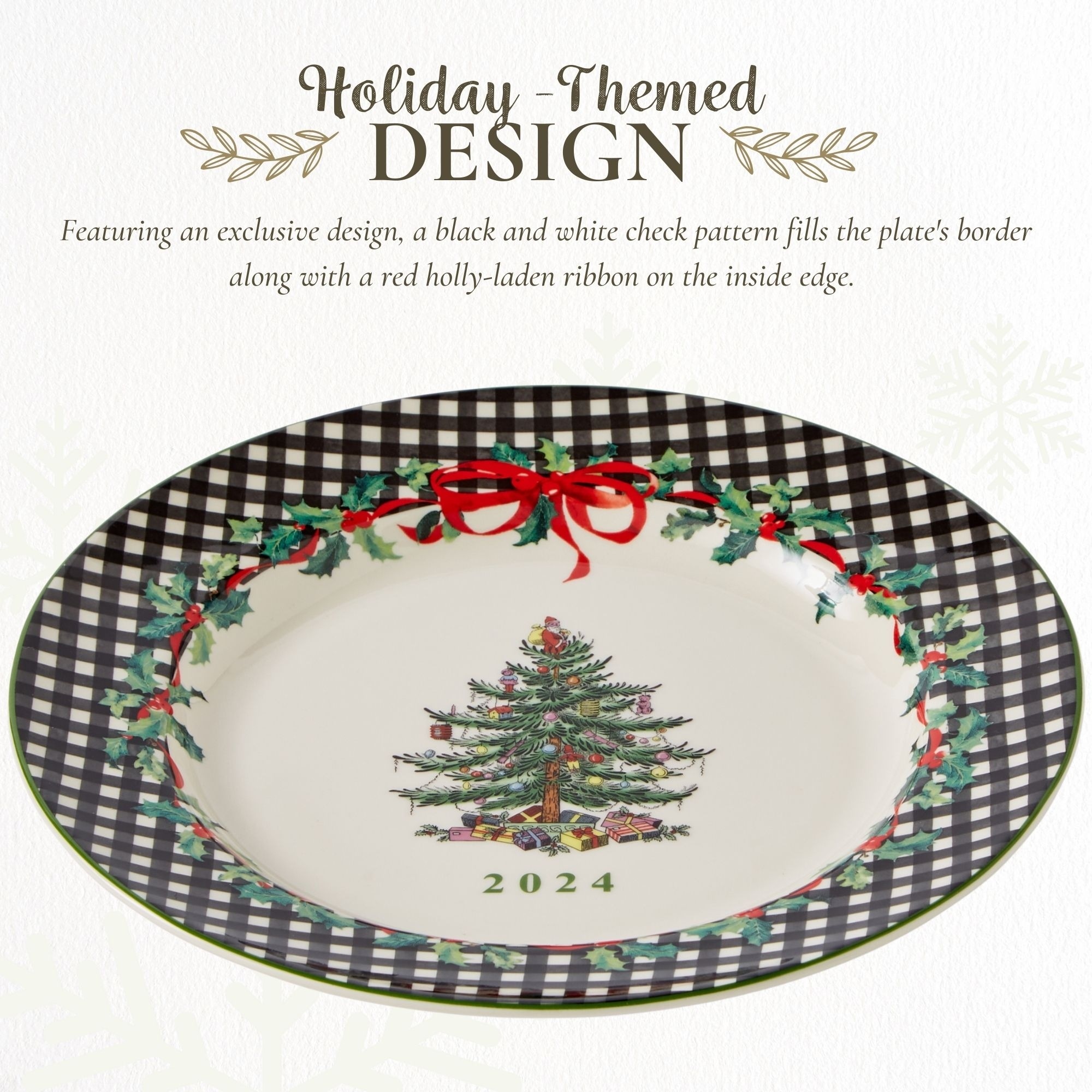Spode Christmas Tree Porcelain Bowl - 2024 Collector Holiday Serving Bowl For Snacks & Soups