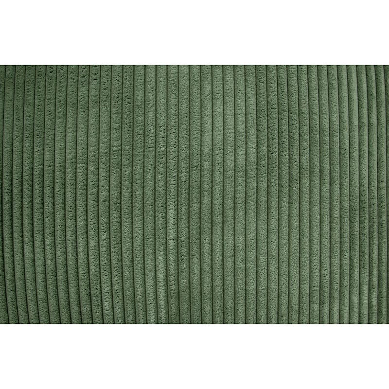 Roe 3pc Sectional Sofa Set w Chaise, Ottoman, 2 Pillows, Sage Green