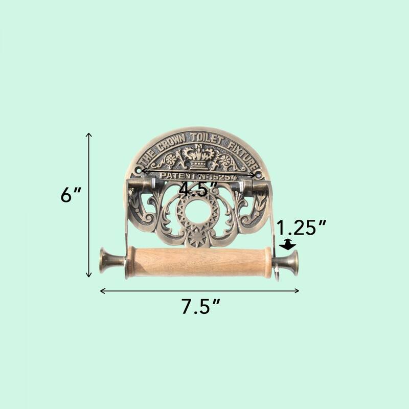 Toilet Paper Holder Stand Brass 7.5" Wall Mount Toilet Paper Roll Holder Renovators Supply