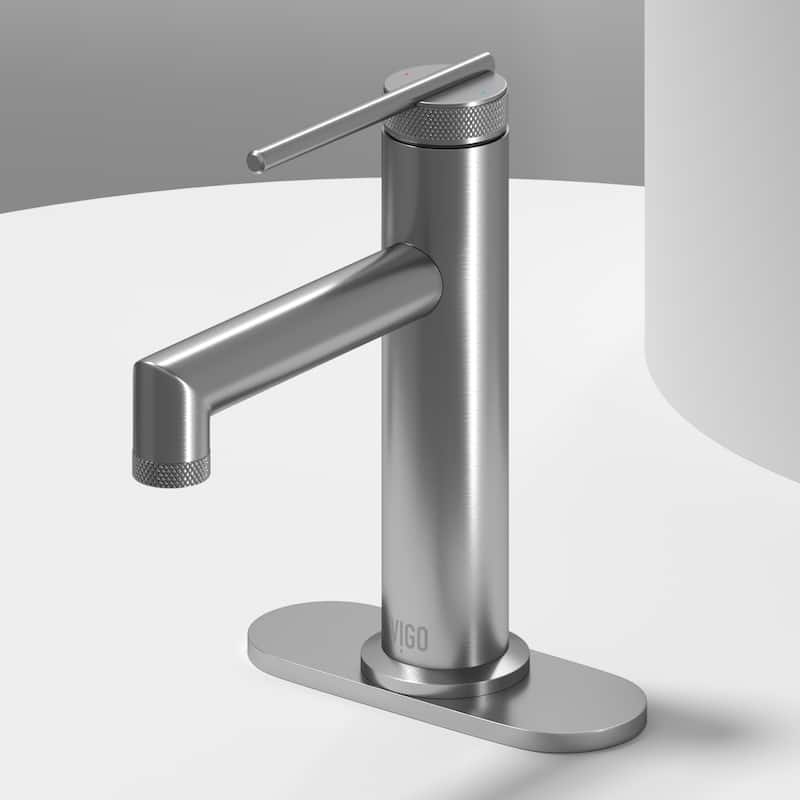 VIGO Sterling 7" H Single Handle Single Hole Bathroom Faucet