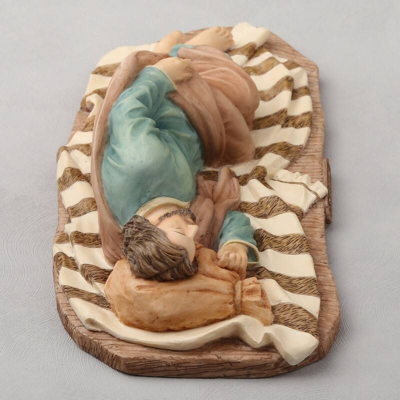 8.3 inches Width Polyresin Sleeping Saint Joseph Multicolor Finish Figurine