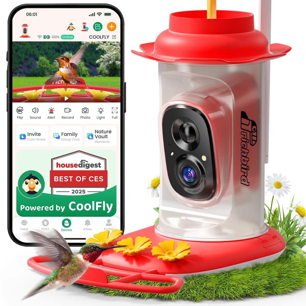 Smart Hummingbird Feeder with Camera Solar Powered