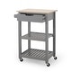preview thumbnail 16 of 16, Dade Kitchen Cart with Wheels by Christopher Knight Home