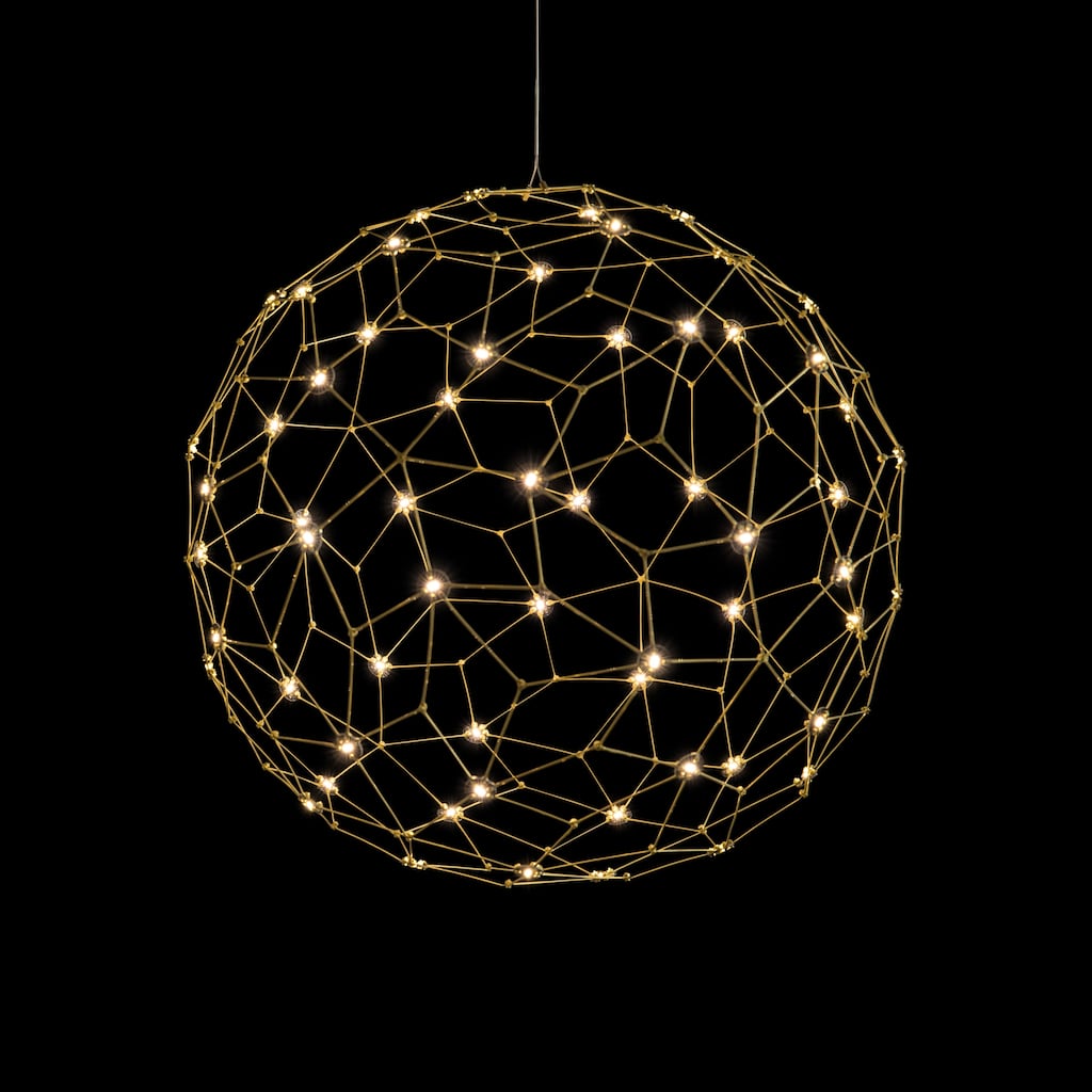 Spheris 24" LED Globe Pendant in Natural Brass - Gold