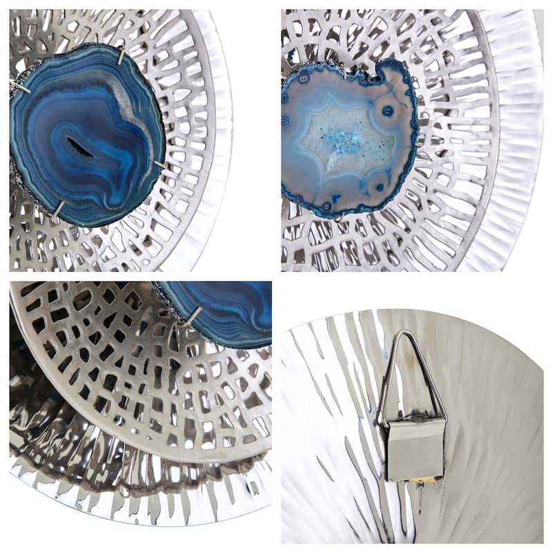Silver Textured Oversized Disc Wall Decor (Set of 3)