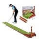 preview thumbnail 2 of 19, Golf Putting Mat, Indoor Golf Putting Green, Wrinkle-Free Golf Training Aid, Mini Golf Set for Home Offic 2 Hole