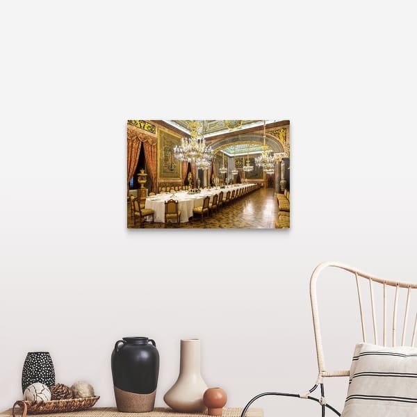 Shop Madrid Dining Room In Royal Palace Spain Canvas Wall Art