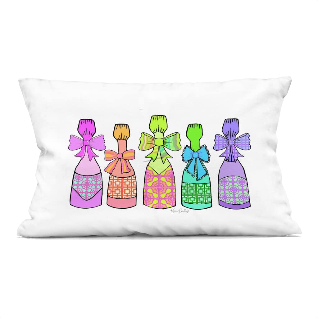 Stupell Patterned Drink Bottles Decorative Printed Throw Pillow Design by Katie Conley