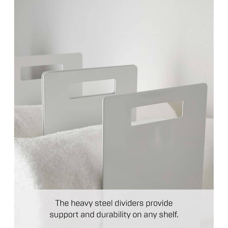 Yamazaki Home Towel Storage Organizer, Steel - L 5.71 x W 5.71 x H 11.81 inches