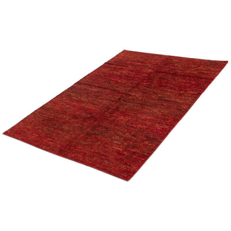 ECARPETGALLERY Hand-knotted Finest Peshawar Ziegler Red Wool Rug - 6'0 x 8'9