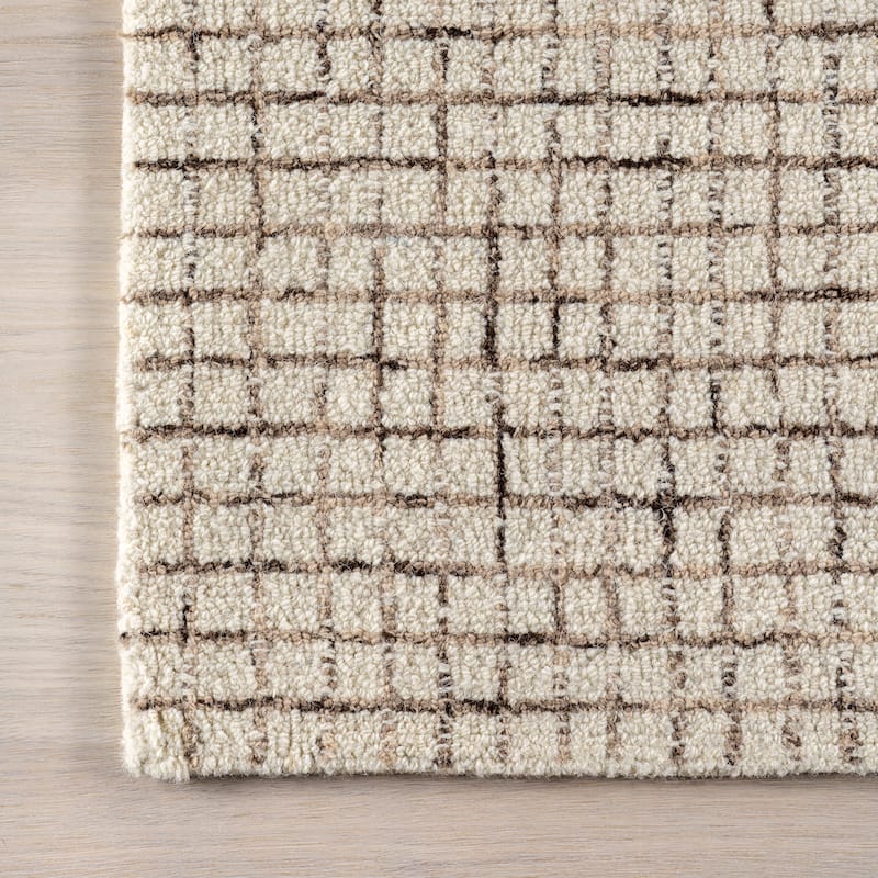 Nuloom Melrose Checked Wool Area Rug