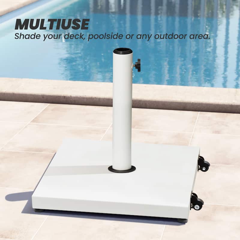 Patio Outdoor Market Umbrella Holder Base 40/55 Pound Square Stand for Pole Umbrella