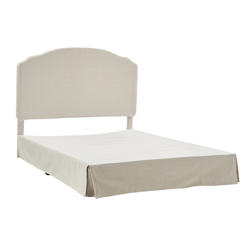 Kristian Traditional Bedroom Machine Washable Slipcovered Bed with Variety Fabric Choice Set-QB by HULALA HOME
