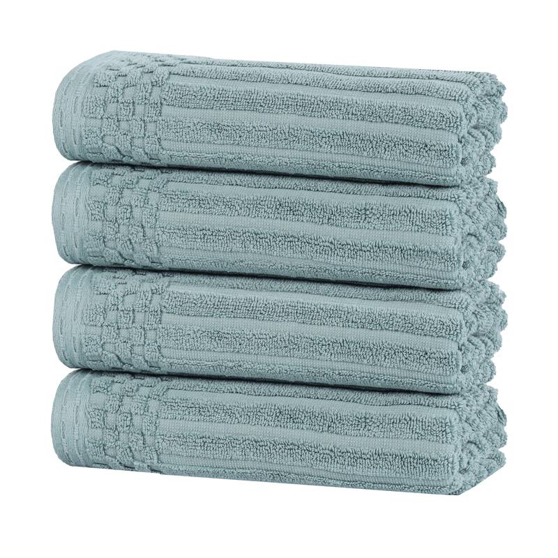 Superior Soho Ribbed Cotton Hand Towel Set of 4