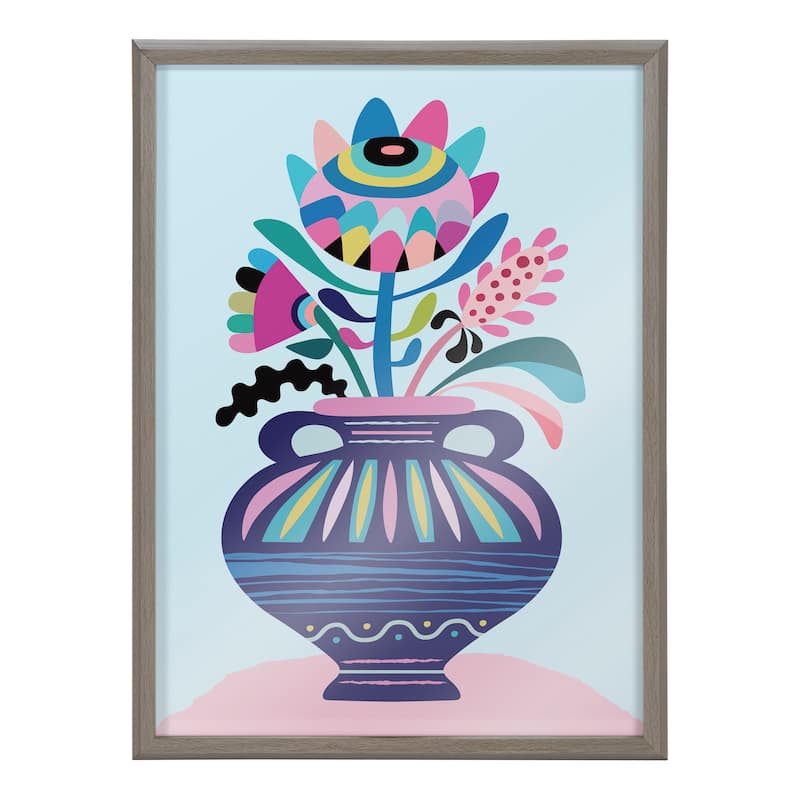 Kate and Laurel Blake MCM Whimsical Framed Printed Art by Rachel Lee