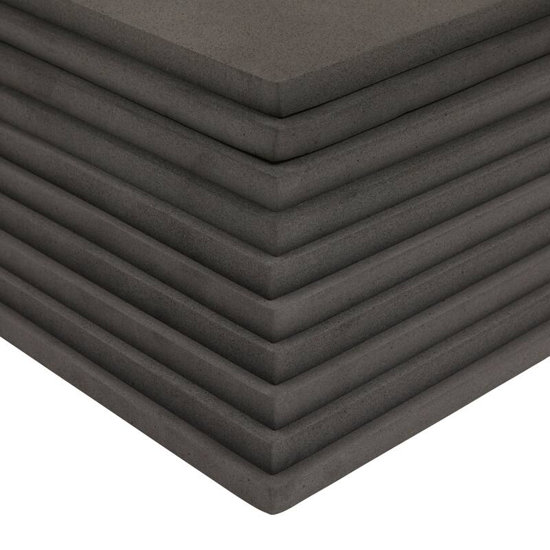 Bright Creations 10 Pack 10mm Black EVA Foam Sheets for DIY, Cosplay, 56g/cm³ Density, 9.6 x 9.6"