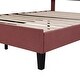 preview thumbnail 6 of 20, Stylish Queen Upholstered Platform Bed with Floral Velvet Headboard, 660 lbs Capacity