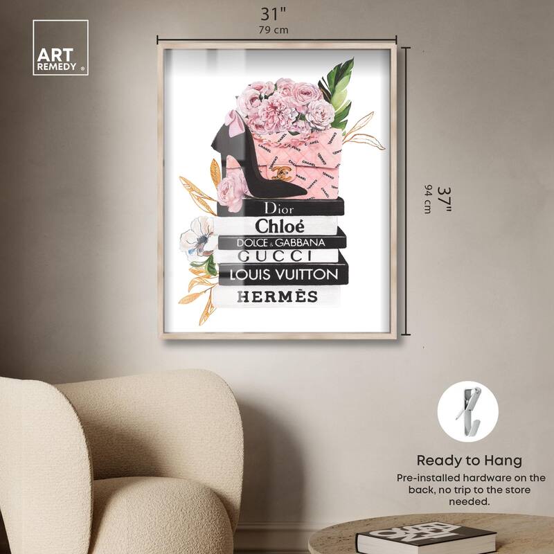 Floral Books Stack Shadowbox by Art Remedy