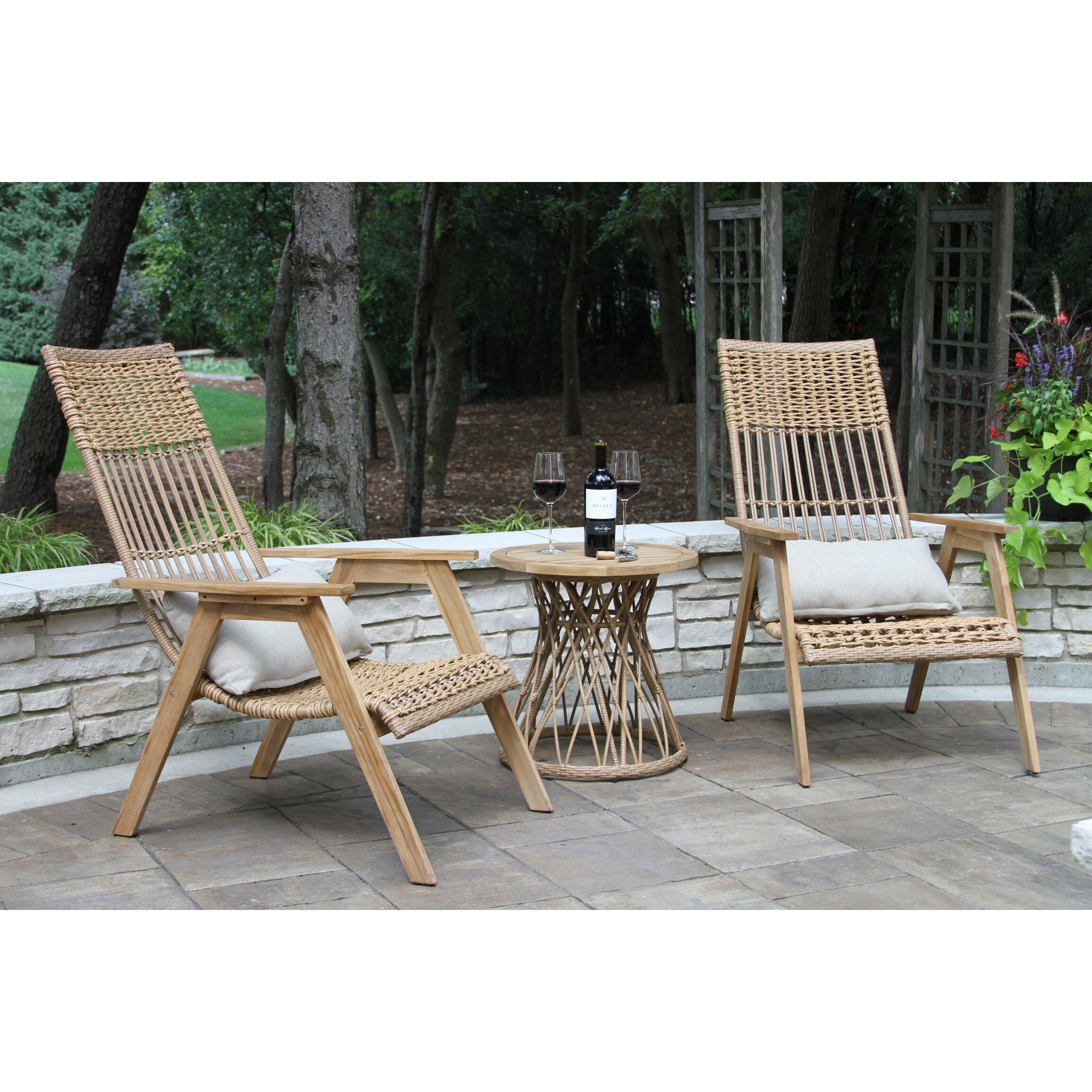Largent teak online patio chair