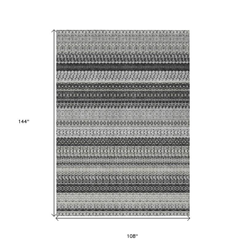 HomeRoots Striped Transitional Rectangle Outdoor Rug