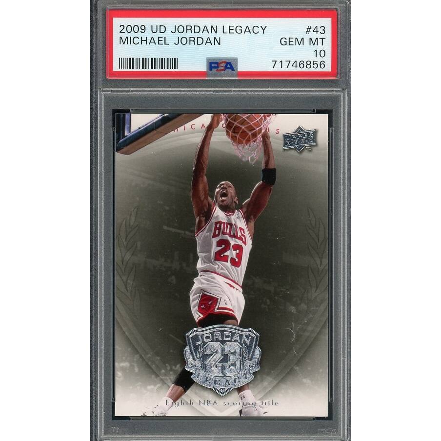 Michael Jordan 2009 Upper Deck Legacy Basketball Card #43 Graded PSA 10 -  Black - 8'6" x 11'6" - Overstock - 40993765