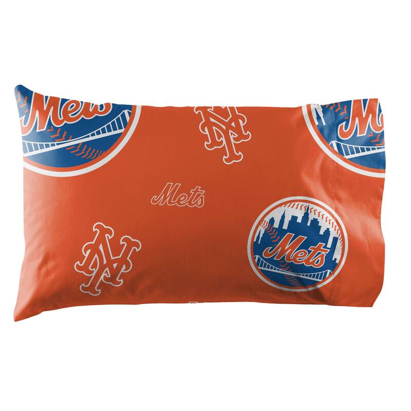 MLB New York Mets Rotary 5 Piece Full Bed in a Bag Set On Sale Bed