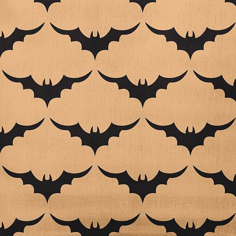 Bat Colony Decorative Throw Pillow - 18" x 18" - Pale Gold