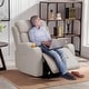 preview thumbnail 42 of 53, Oversized Power Lift Recliner Chair with Massage & Heat, PU Leather, USB Port, Cup Holders & Pockets