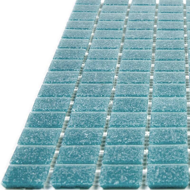 Apollo tile 12" x 12" Dune Glossy Blue-Green Glass Tile (20 sq ft/case) - 20 Pack