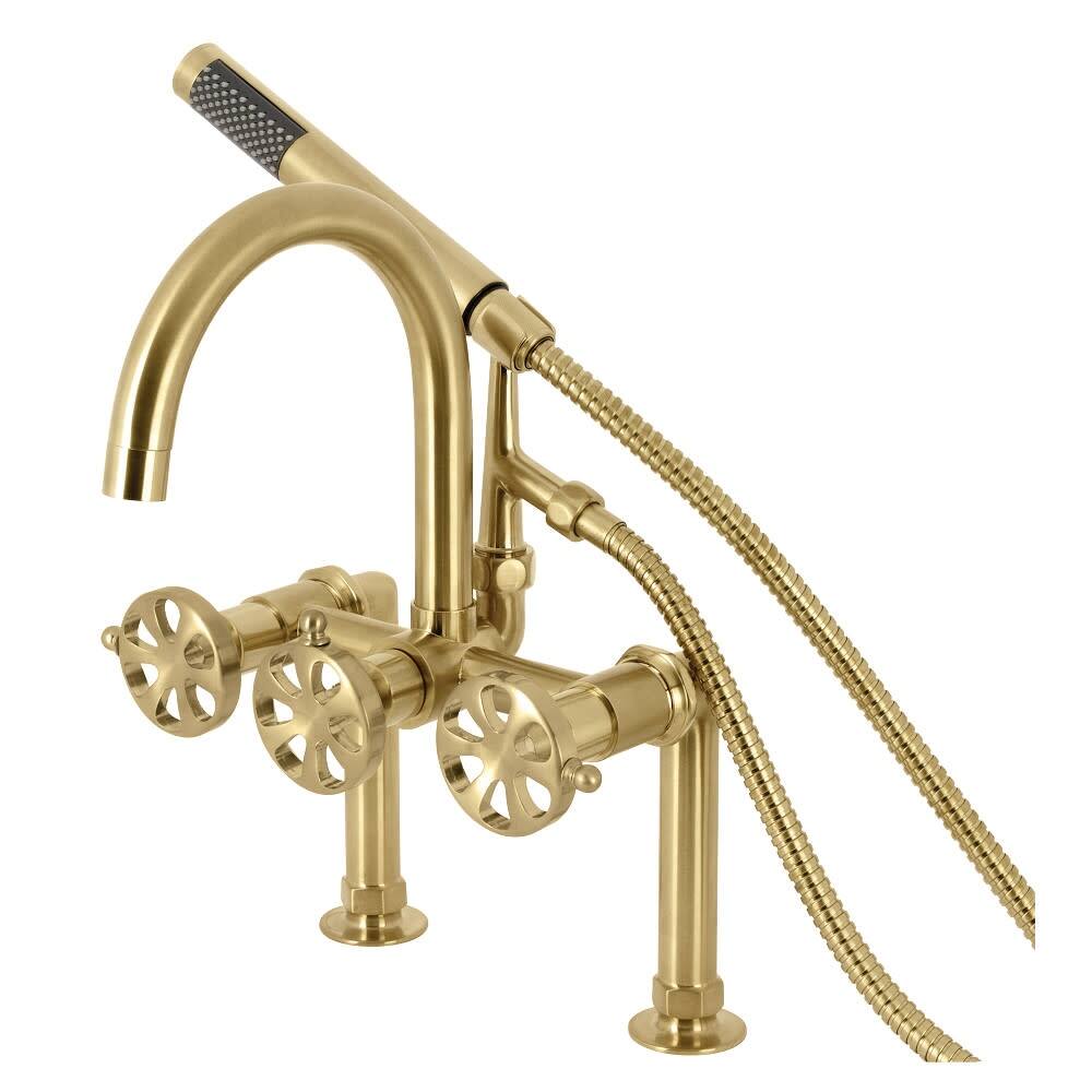 Kingston Brass AE810.RX Belknap Deck Mounted Tub Filler with Built-In