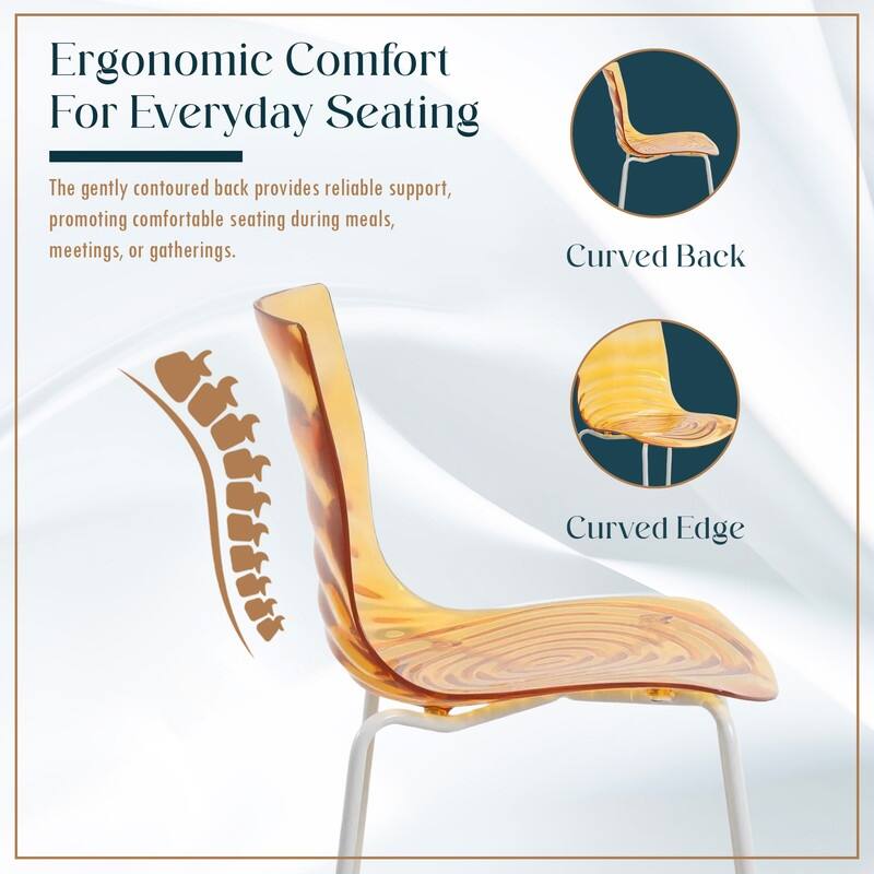 ABS Plastic Dining Chair with Stainless Steel Base Astor Series