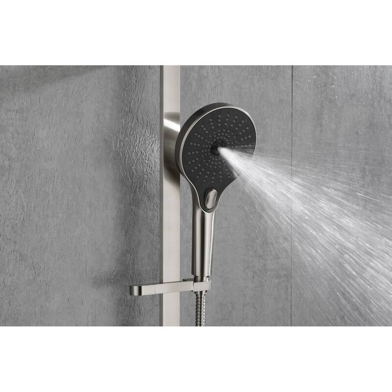 Handheld Shower with 28-Inch Slide Bar and 59-Inch Hose