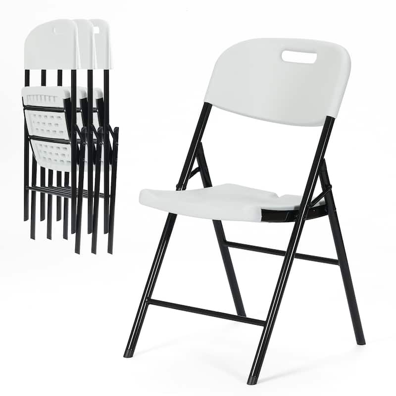 Ukuowu Durable Sturdy Plastic Folding Chair 650lb. Capacity for Events Office Wedding Party Picnic Kitchen Dining