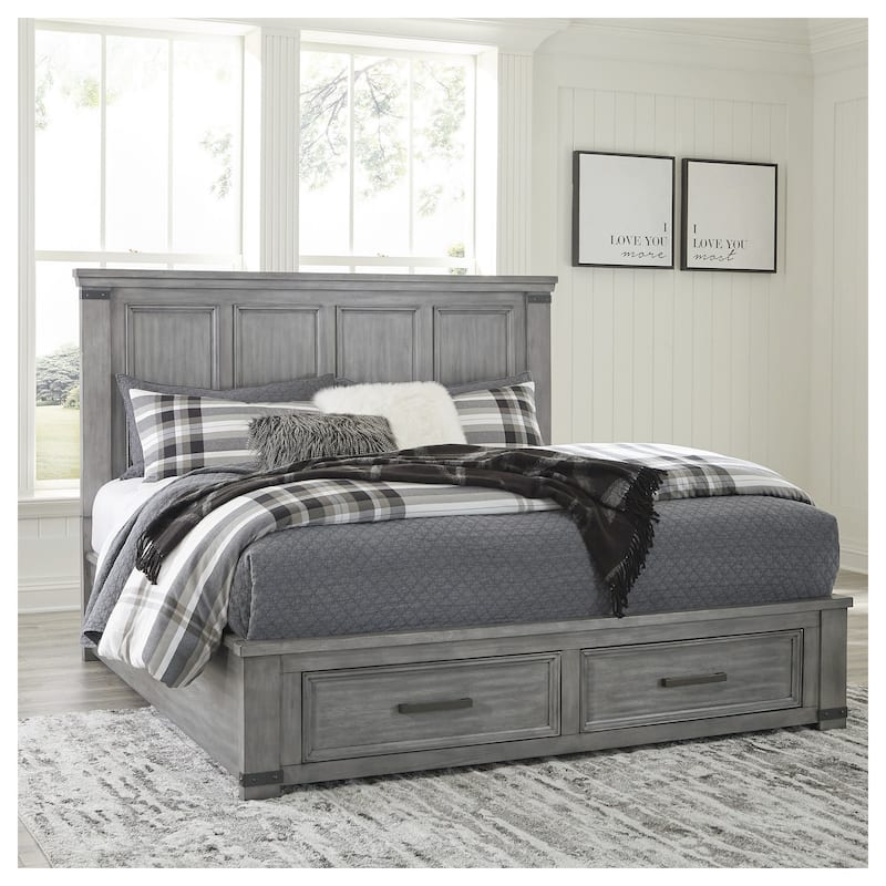 Signature Design by Ashley Russelyn Gray Storage Bed - King